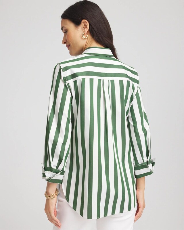 No Iron Slimming Striped  Shirt - image 3